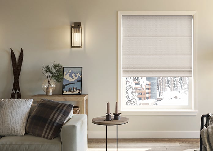 Dew Drop, Metallic Taupe - Motorised Roman Blind - Image 3